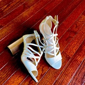 White Heeled Strappy Sandals
